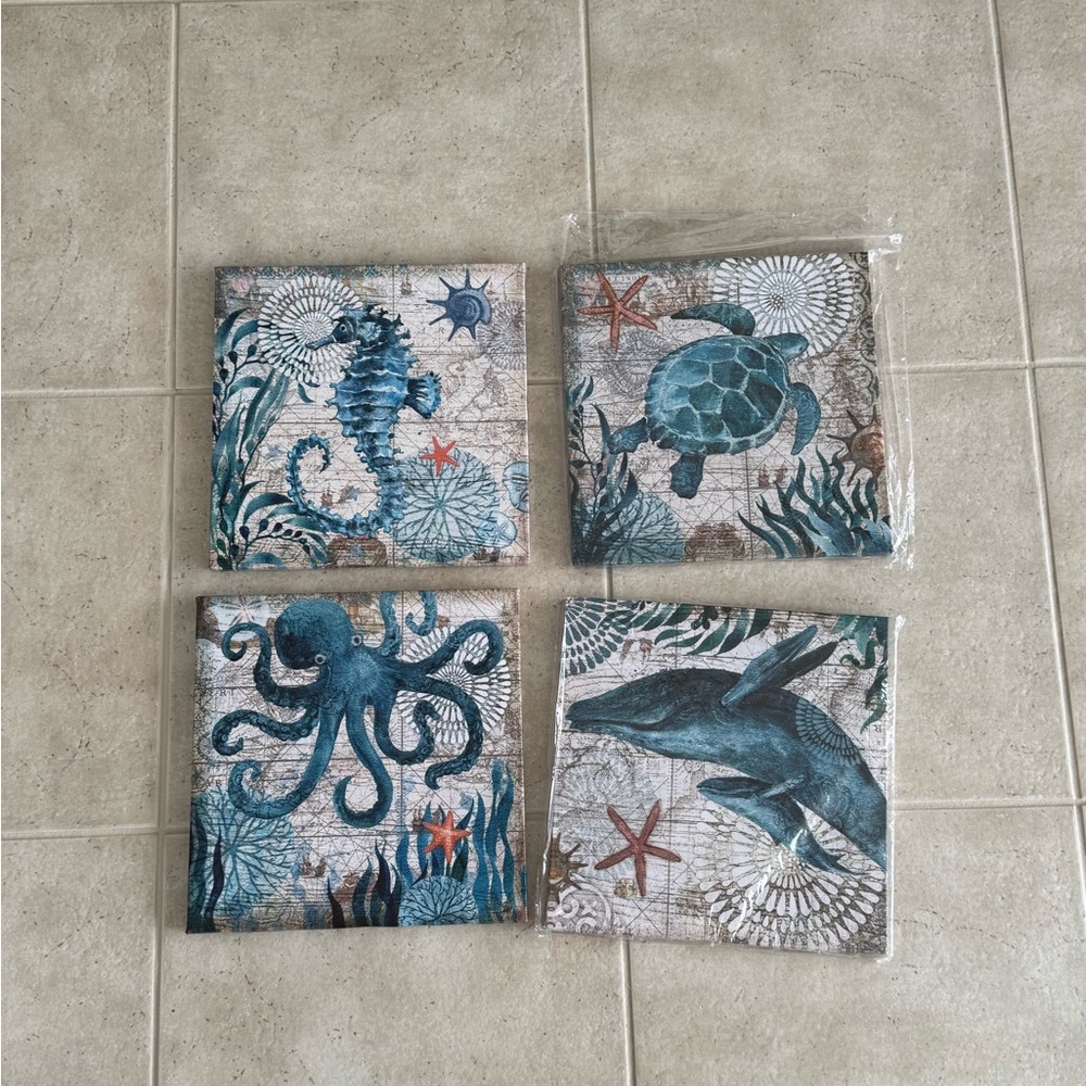 Ocean-Themed Decorative Wall Art Set